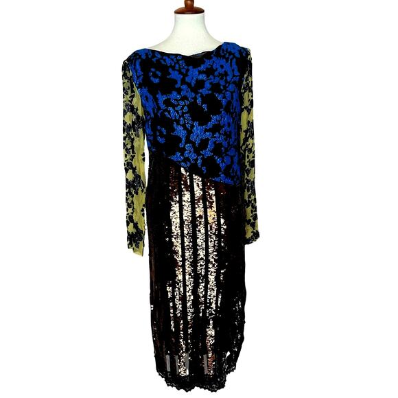 Rachel Comey Mix Material Sequin Midi Dress Size 4 Semi-Formal Cocktail $860 - Picture 4 of 11